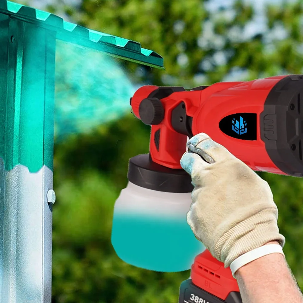 

800ML Cordless Electric Spray Gun Portable Efficient Handheld Household Furniture Steel Coating Airbrush for Makita 18V Battery