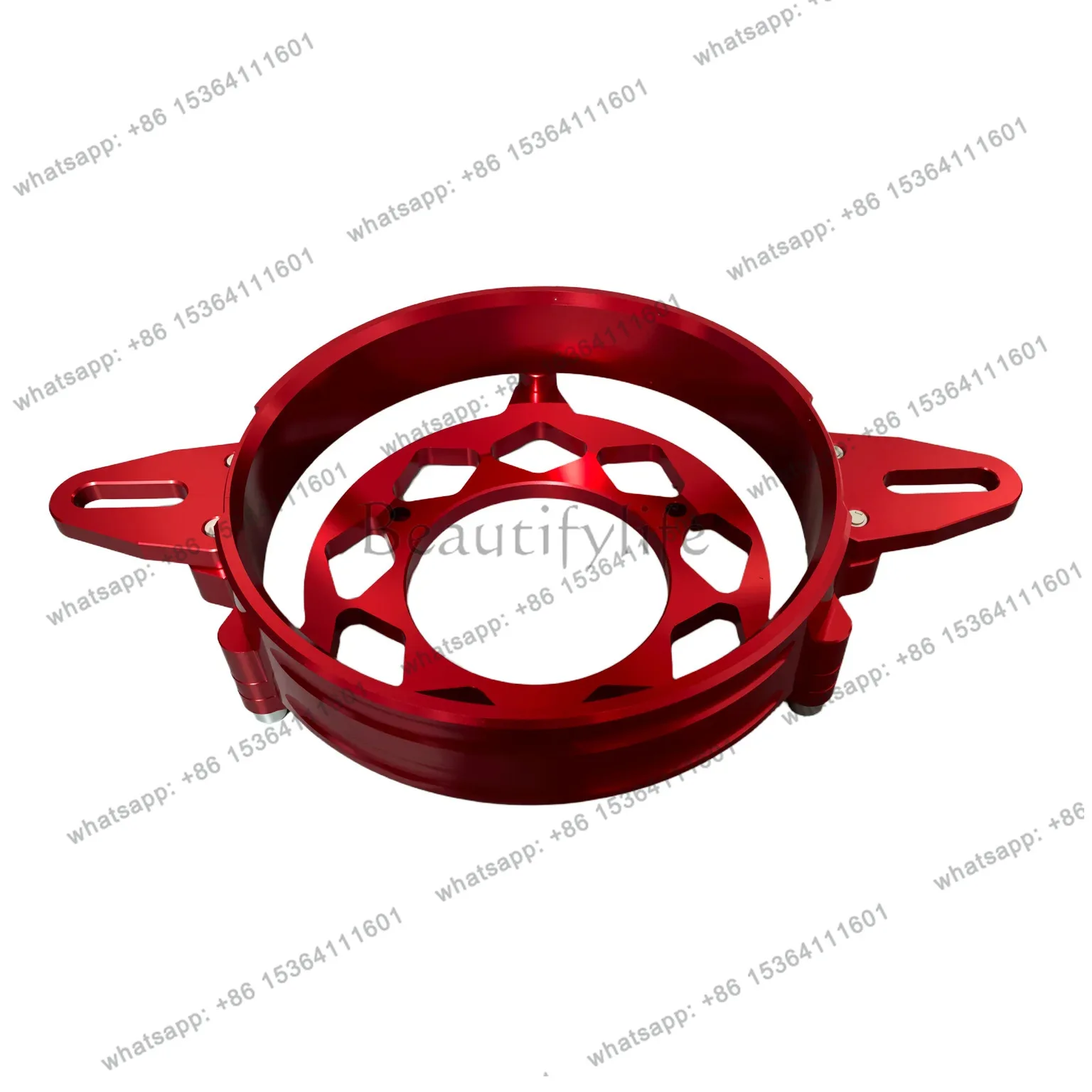 

Off-road motorcycle water tank cooling fan CNC aluminum alloy fan shell, protective bracket