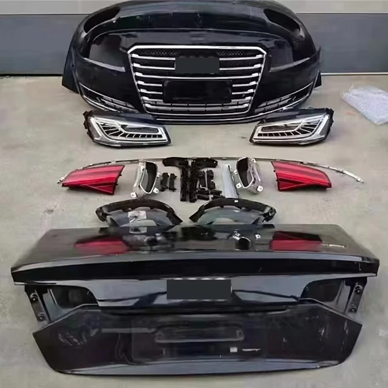 Body Kit  Old Upgrade New Headlights Taillights Hood Old Change New Retrofit Accessories for A8 2013-2018
