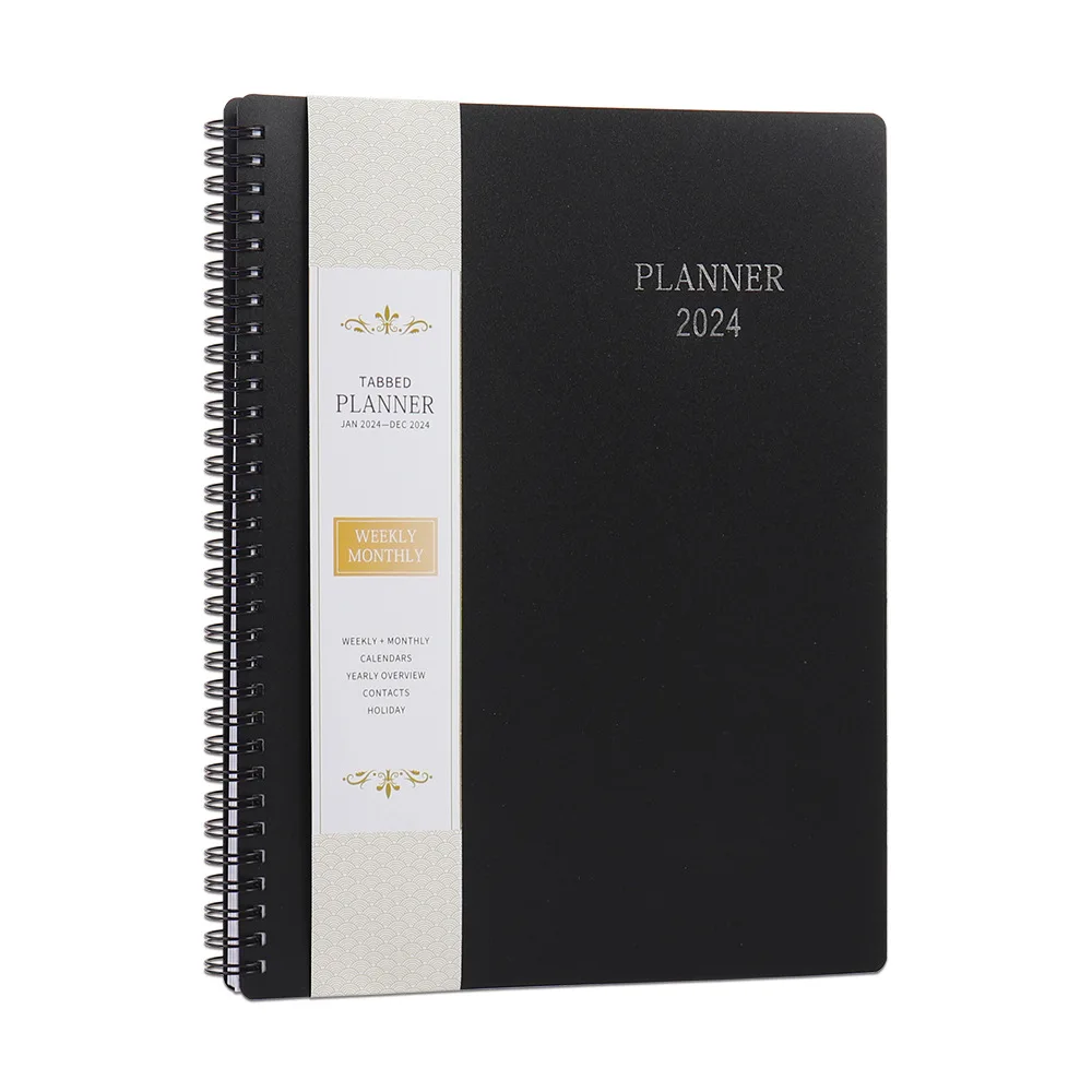 2024 Planner Plan Book with Waist Cover Schedule Book Coil Laptop Weekly Plan Book notebook  diary  school supplies planificador