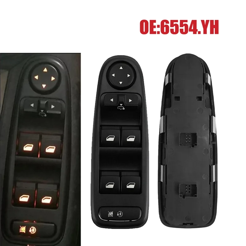 

ABHX-Car Master Power Window Switch 6554YH For Citroen C4 Grand Picasso 2007-2014 Front Window Lifter Control Switch LHD