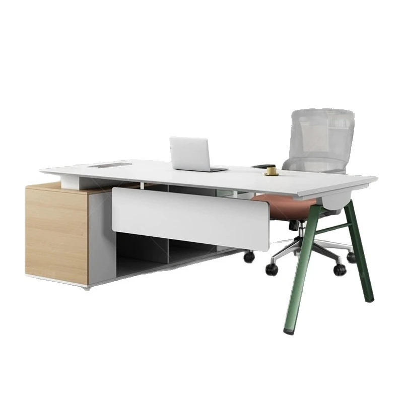 YJQ boss table simple modern office furniture supervisor table and chair combination president manager