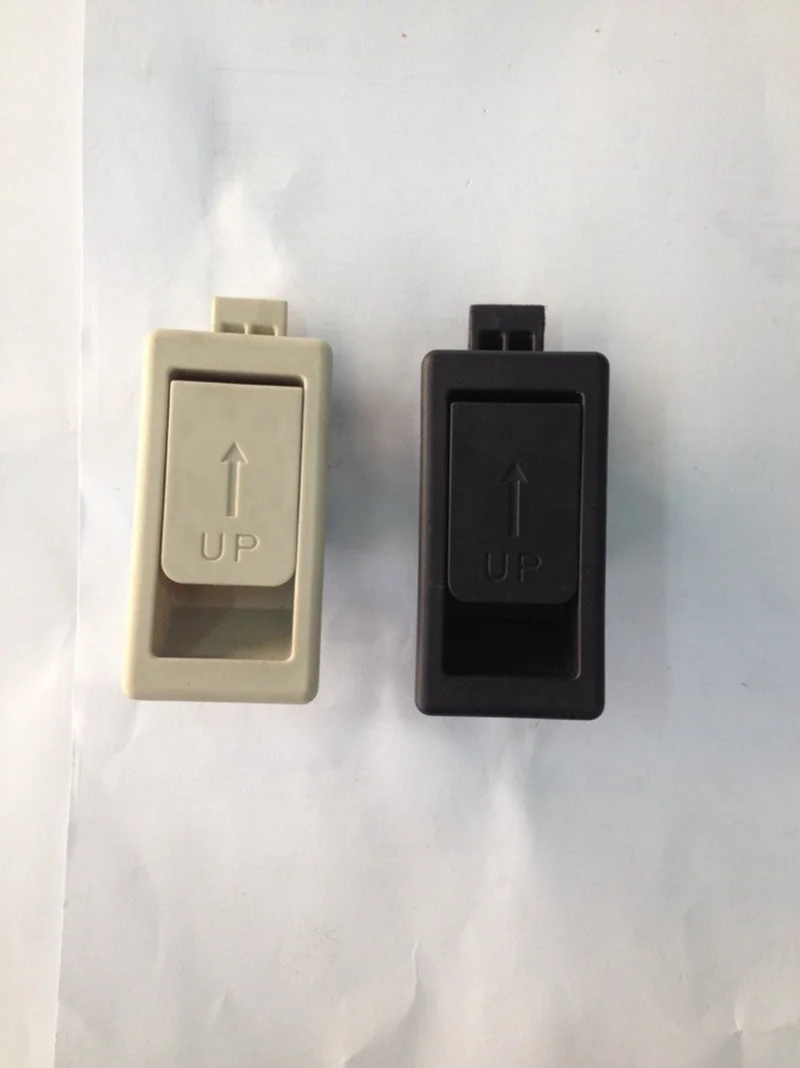 2pcs Estseller ABS Plastic Push Keyless Door Lock Industrial Electric Cabinet Close Inline Panel Latch Lock Door & Window Handle