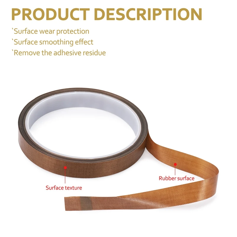 2 ロール PTFE テープ/真空シーラー機、ハンドおよびインパルスシーラー用 PTFE テープ (1/2 インチ X 33 フィート)-A77G