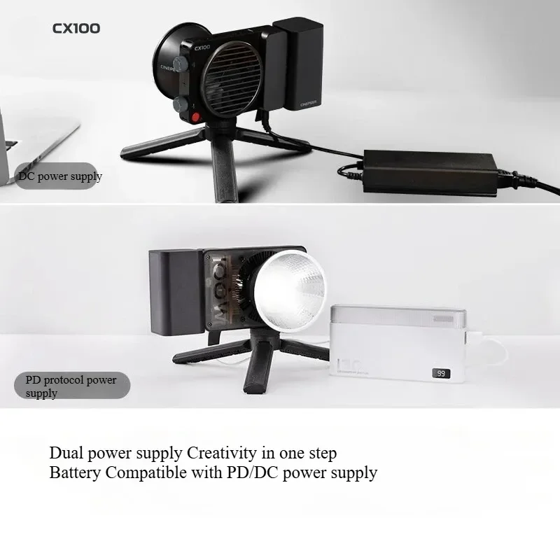 CX100 100W Portable LED Fill Light, COB Video Light for Indoor Outdoor Shooting, Live Streaming & Photography Lighting