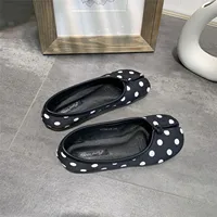 2025 Polka Dot Women Retro Flats Mocasines Ballerina Shoe Japanese Style Tabi Ninja Shoes Split Hoof Toe Boat Shoes Female shoes - Image 4
