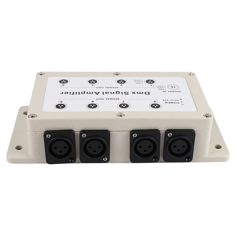 1ชิ้น DC 12-24โวลต์8แชนเนลเอาต์พุต DMX Dmx512 LED ตัวควบคุมสัญญาณเครื่องขยายสัญญาณเครื่องแยกพลาสติกผู้จัดจำหน่ายสำหรับอุปกรณ์ในบ้าน