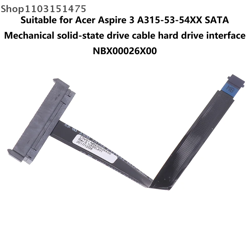 JTZTF Drive DiskSATA Connector New HDD Cable For ACER Aspire A315-53 A315-42 A315-41 A315-53-54 A315-42G C5V01 N17C4 NBX00026X00