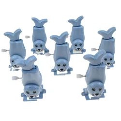 Juguete de mecanismo de relojería divertido para niños, modelo de sello de león marino, caminar al revés, regalos creativos de cumpleaños, novedad