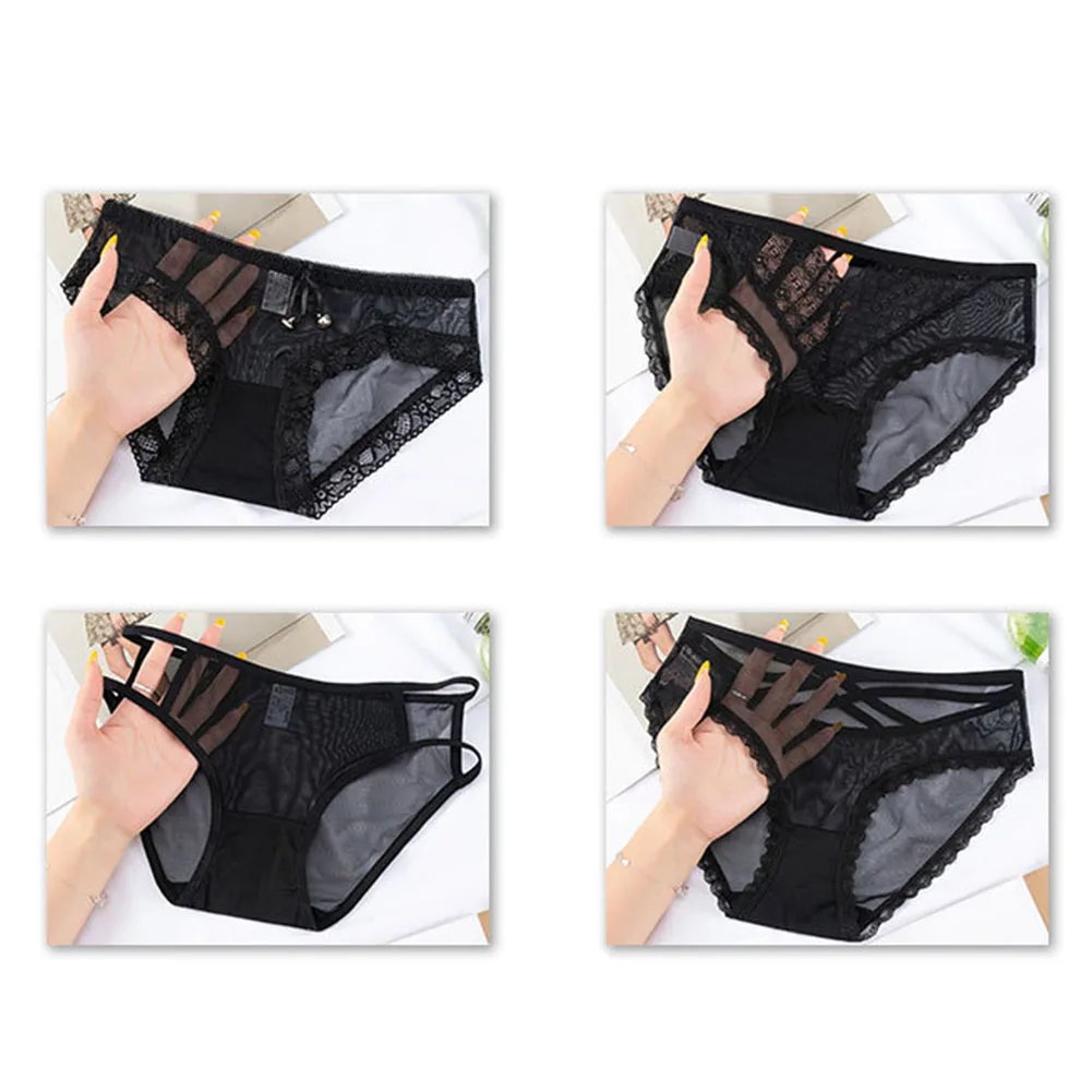 Promoção Quente Novas Calcinhas Femininas de Qualidade Confortáveis G-string Transparentes com Recortes