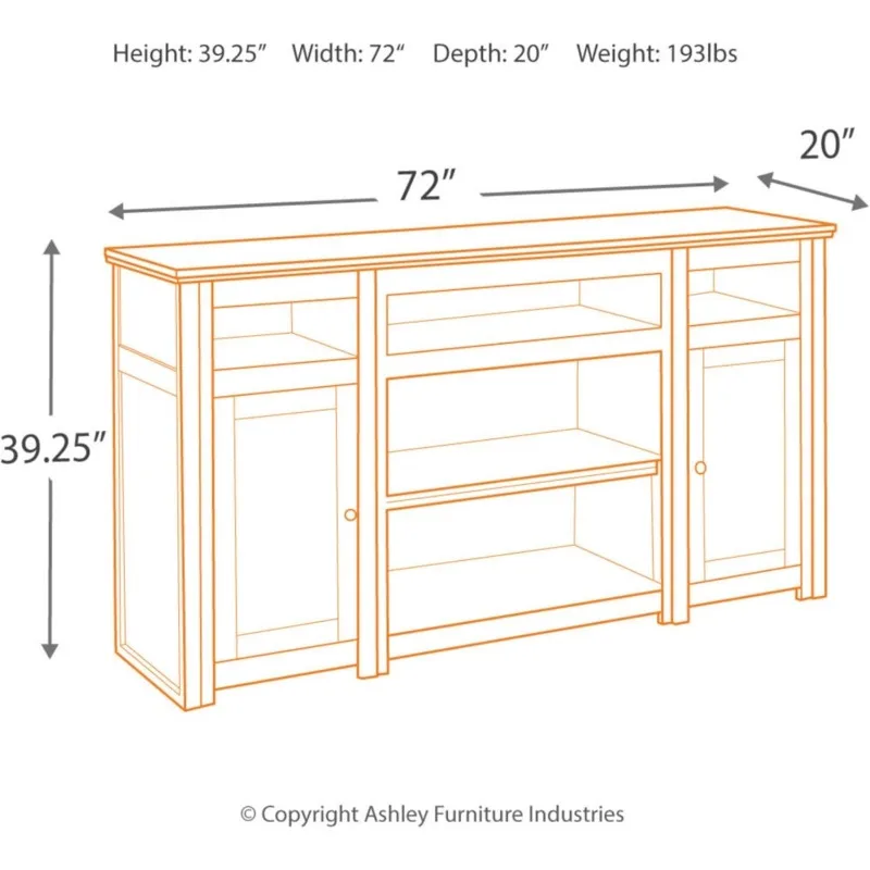 Soporte de TV tradicional con estantes ajustables, soporte de tv de almacenamiento, muebles de sala de estar, muebles para el hogar