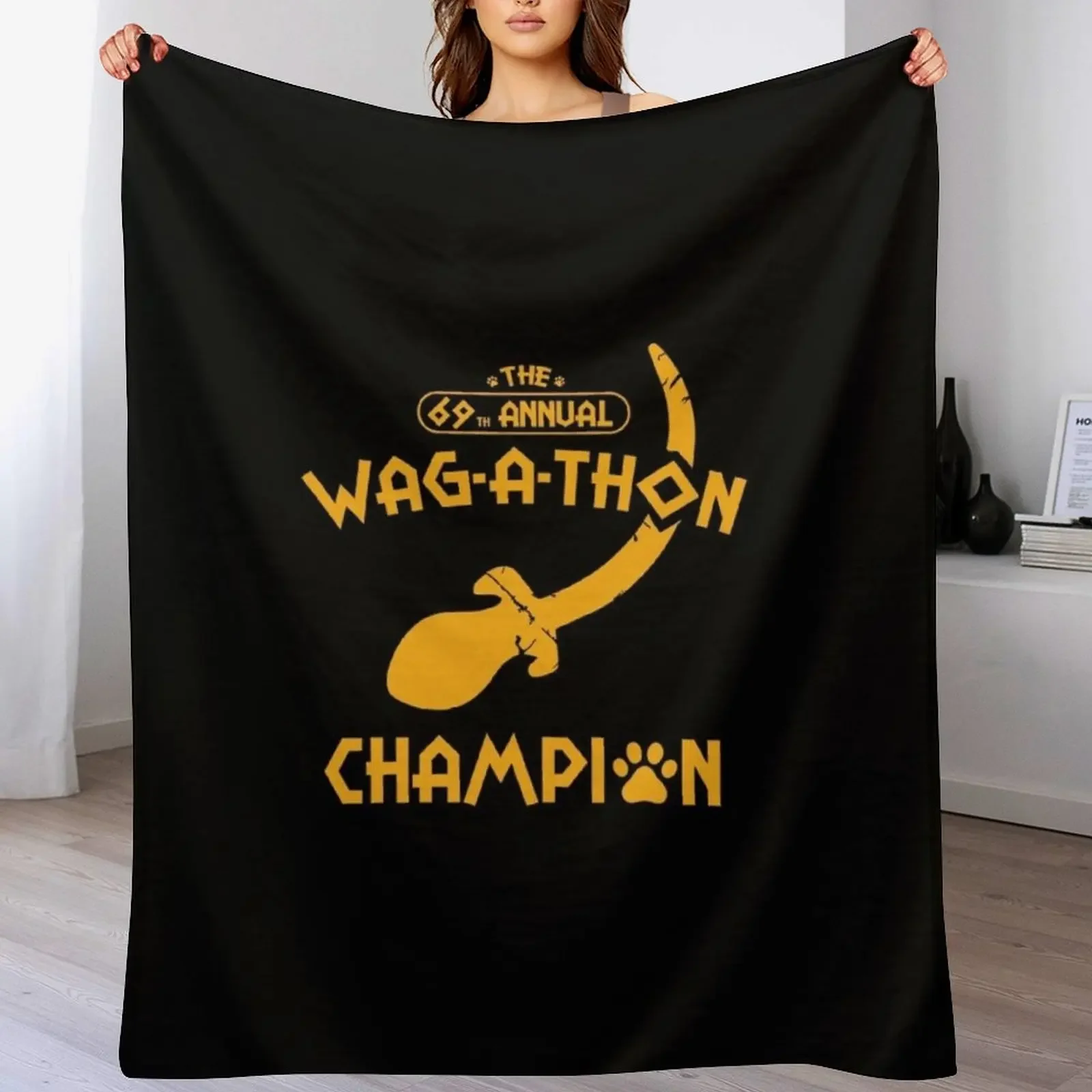 

Wag a thon pup Throw Blanket Soft Cozy Blanket for Pet Kids Adults
