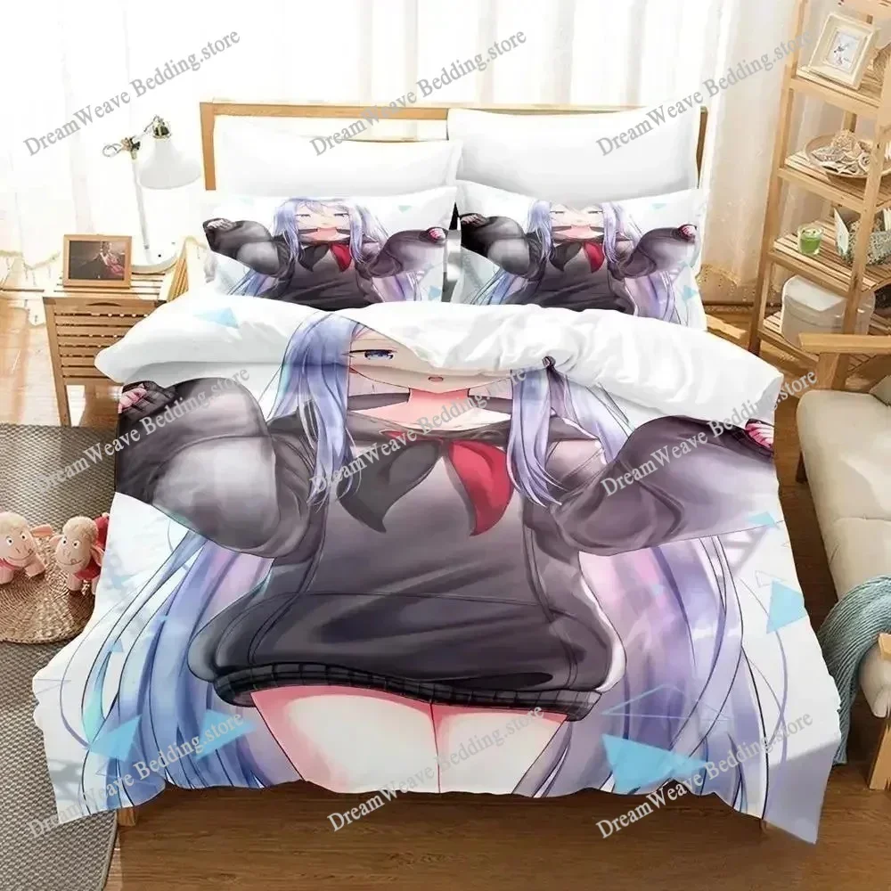 Yoisaki Kanade Bedding Set Cartoon Anime Three-piece Set Adult Kid Bedroom Duvetcover Sets 3D Kawaii Girl Colcha De Verano Cama5 4