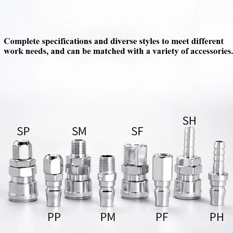 Pneumatic C-type Quick Connector Male and Female PU Trachea Connector Air Gun Quick Connection Air Pump SM/PP/SP20/30
