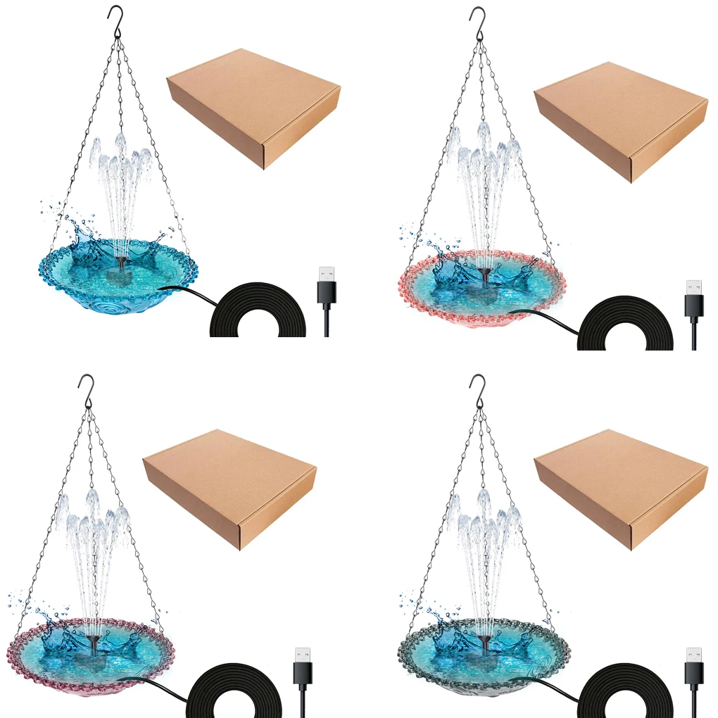 Nuevo comedero colgante con forma de flor de pájaro, baño de pájaros para decoración de jardín al aire libre, suministros de granja de patio, suministros de comedero de colibrí