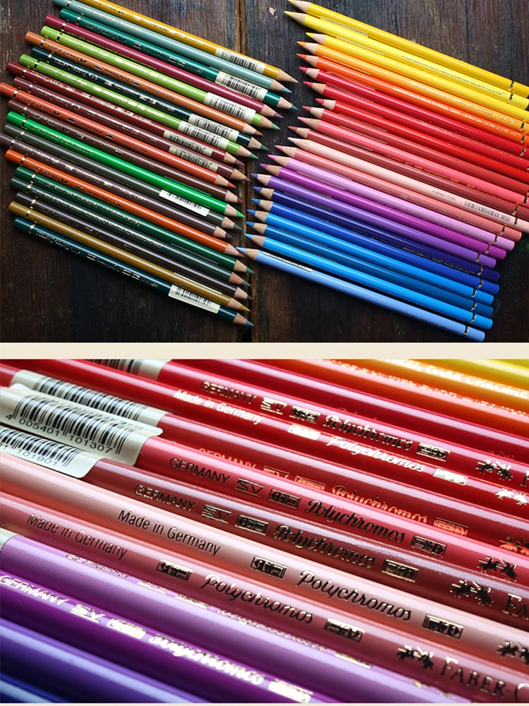 CASTELL-Crayons de couleur à base d'huile pour enfants, crayons à documents sans acide 2B, démarreur de dessin unique, fétuxtures importées d'Allemagne