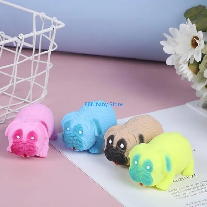 

29EE 1Set Squeeze Ball Pug Dog for Kids Toddlers Interactive Playhouse Educational Toy Toy Anxiety Relief Ball