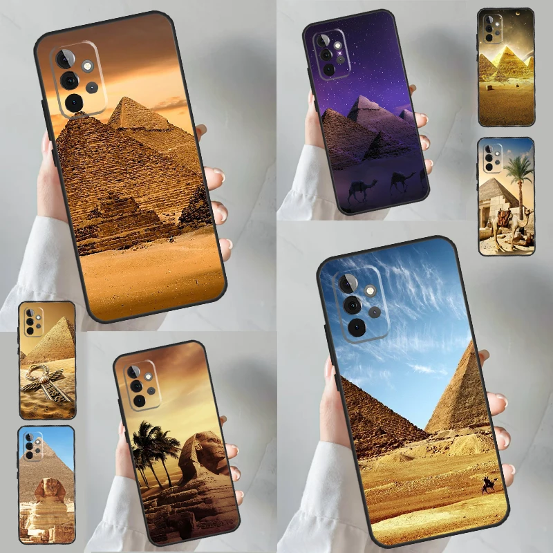 Ancient Egyptian Case For Samsung Galaxy A55 A35 A25 A15 A51 A71 A12 A32 A52 A13 A33 A53 A14 A34 A54 Cover