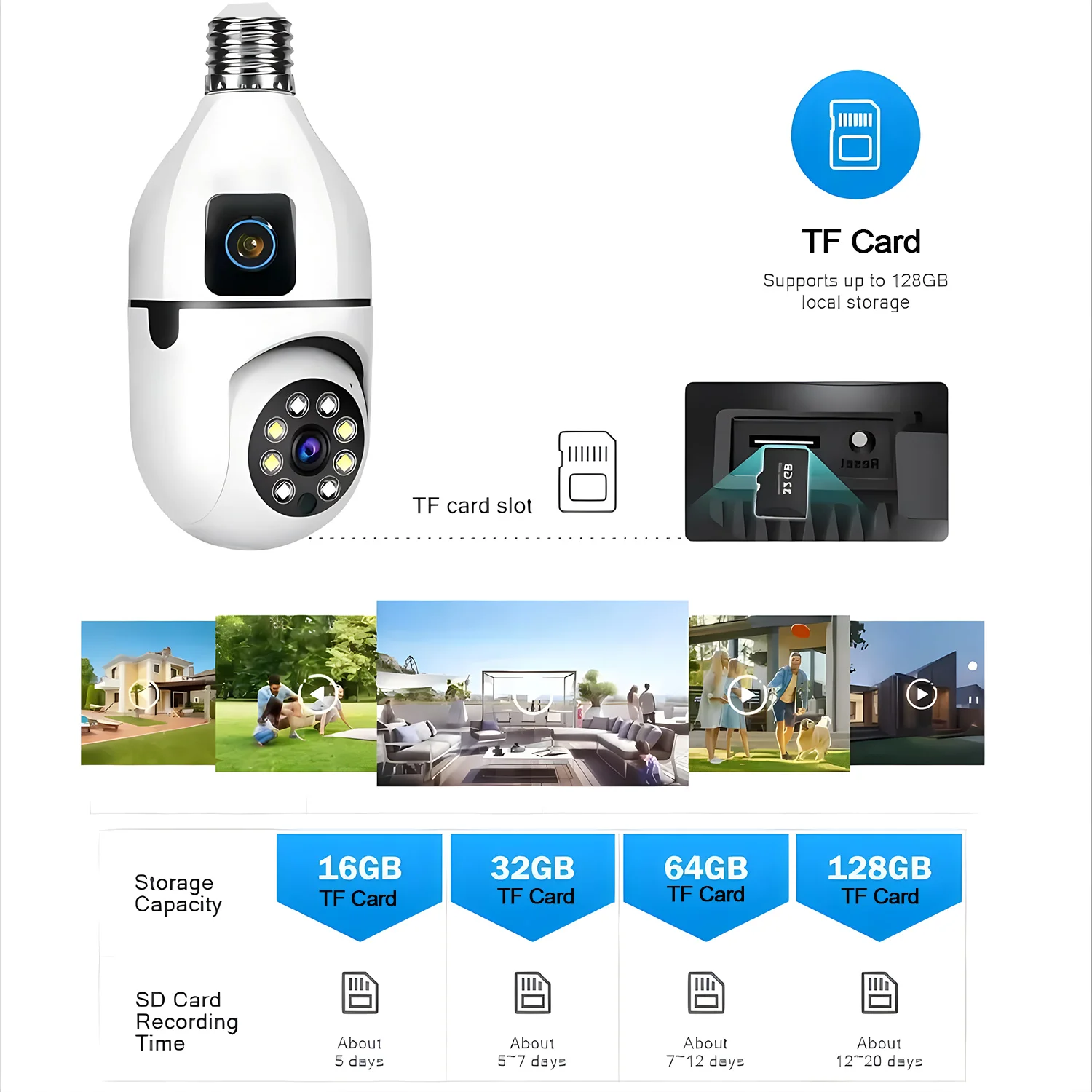 Surveillance PTZ WIFI Camera Dual Lens Dual Screen IP Camera Outdoor 5MP HD Auto Tracking Night Vision Outdoor Security Camera