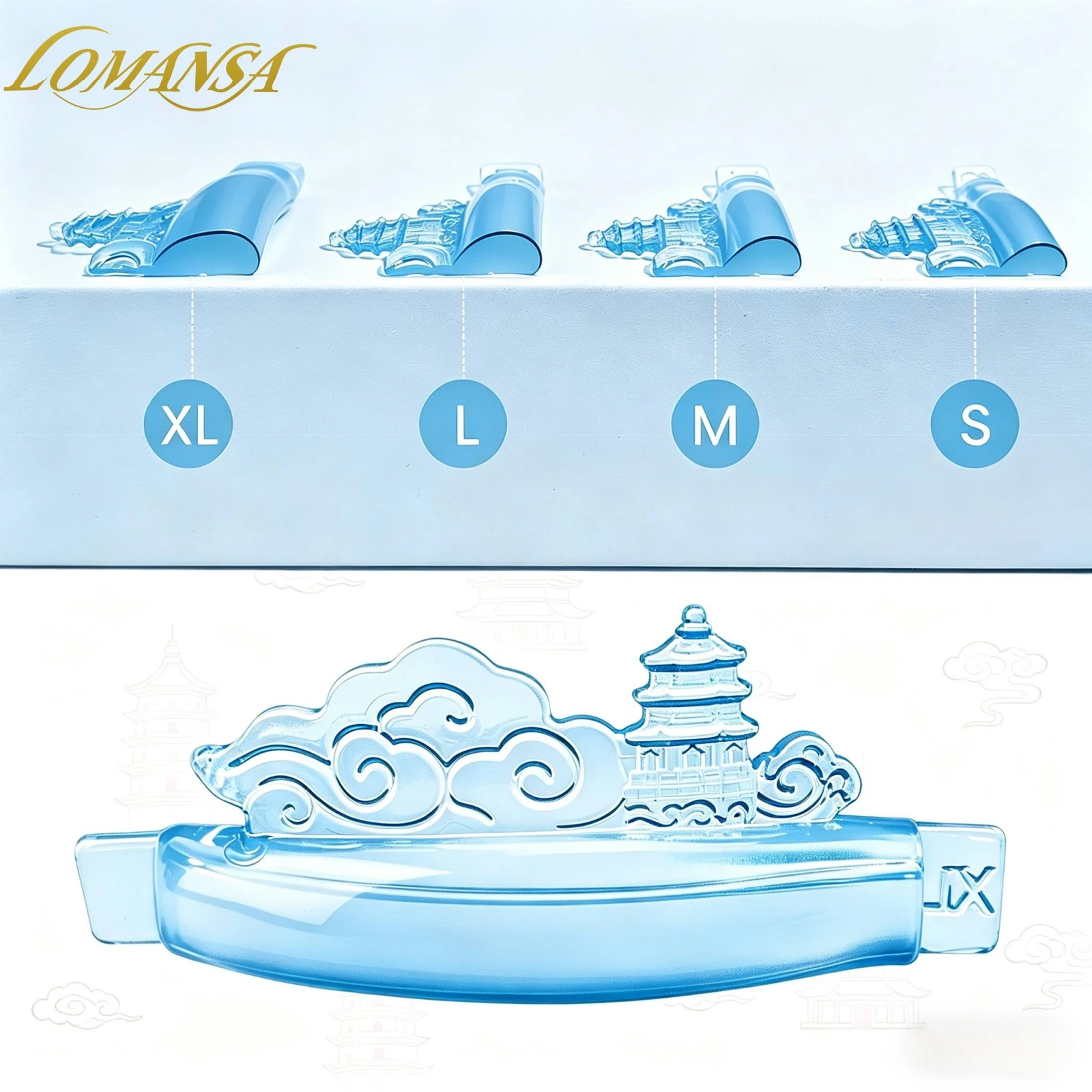 Lomansa Lash Lift Rods Korean Lash Lift Pad With Pagoda Shape Soft Eyelash Lift Shields For Flat and Straight Lashes Makeup Tool