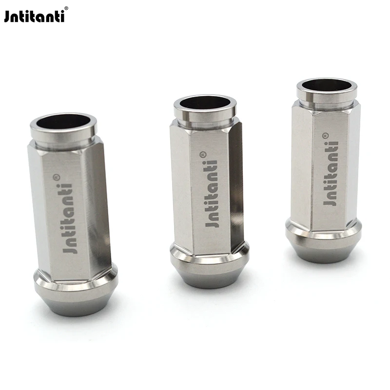 Jntitanti High quality Gr5 titanium wheel rim lug nut screw open end M12x1.5x50mm