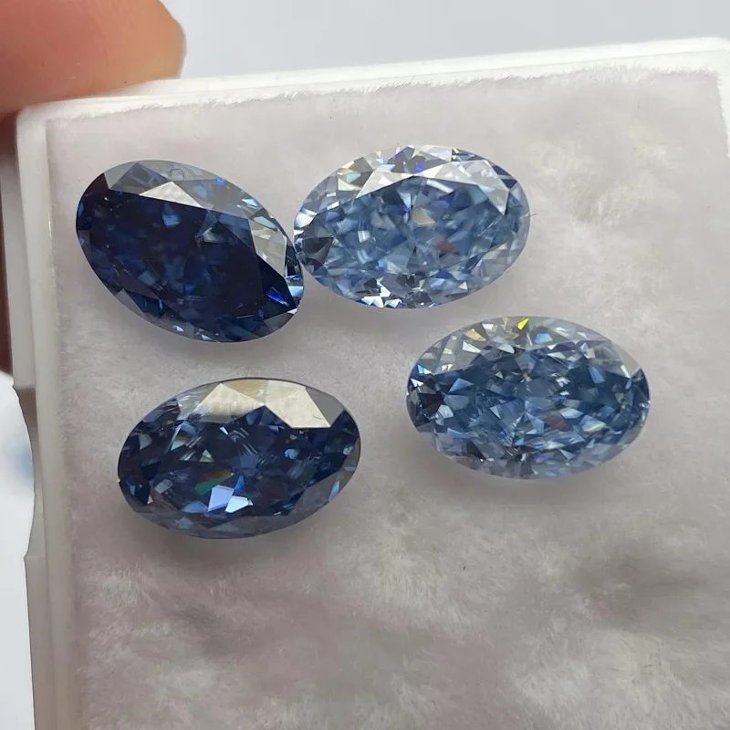 Imagem -03 - Ruif Luz e Safira Azul Moissanite Gemstone Forma Oval Diamante para Fazer Jóias com Certificado Alta Qualidade