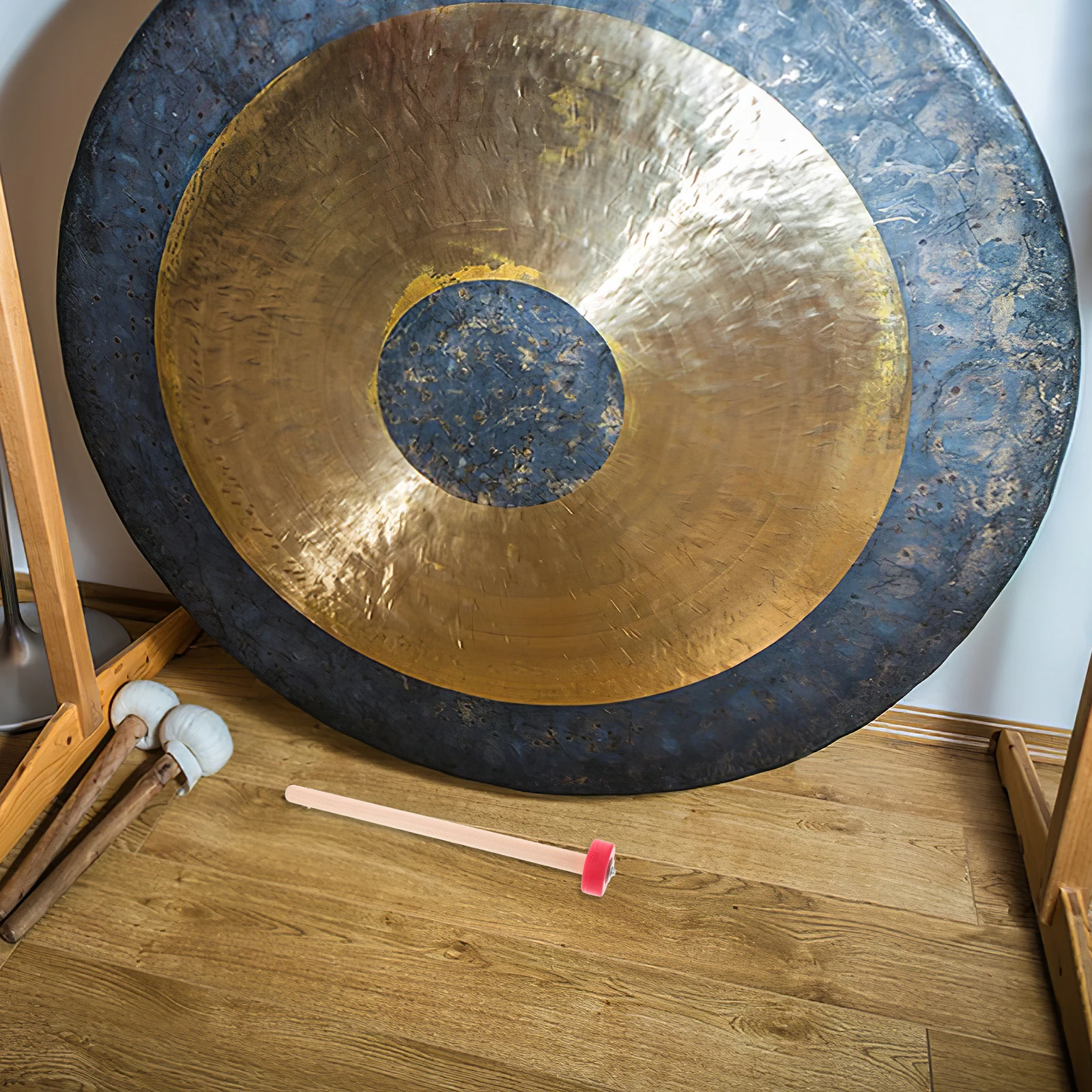 

Wooden Gong Mallet Solid Wood Chinese Style Percussion Hammer for Stage Performance Traditional Ceremony Bass Drum Mallets