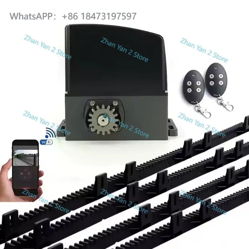 1PCS 500kg Automatic Sliding Door Opener Solar DC Motor High Waterproof Support Villa Gate Operator with Remote Control