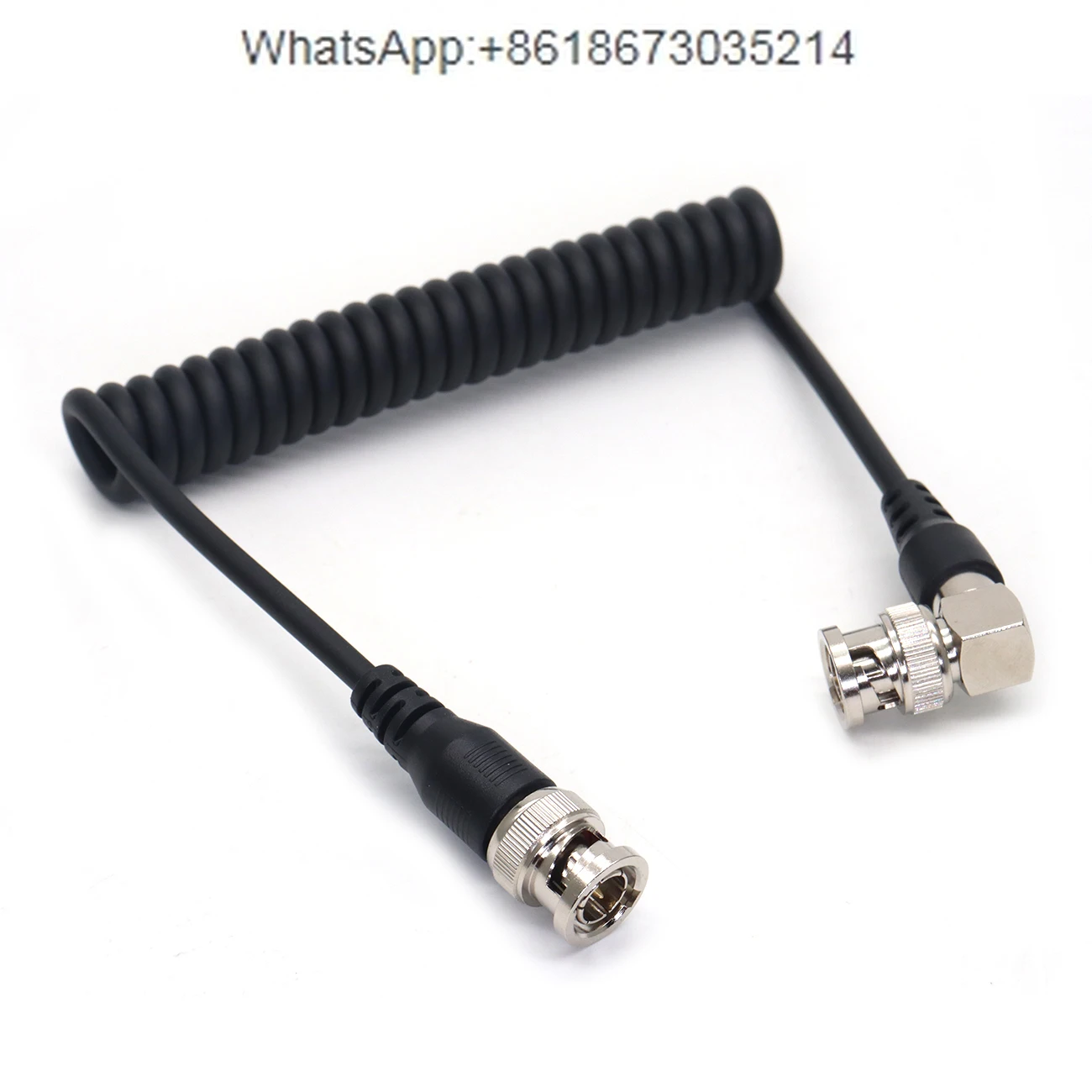 Elbow BNC to Elbow BNC Video Cable SDI Spring Line Map Transmission Monitor Camera SDI Cable