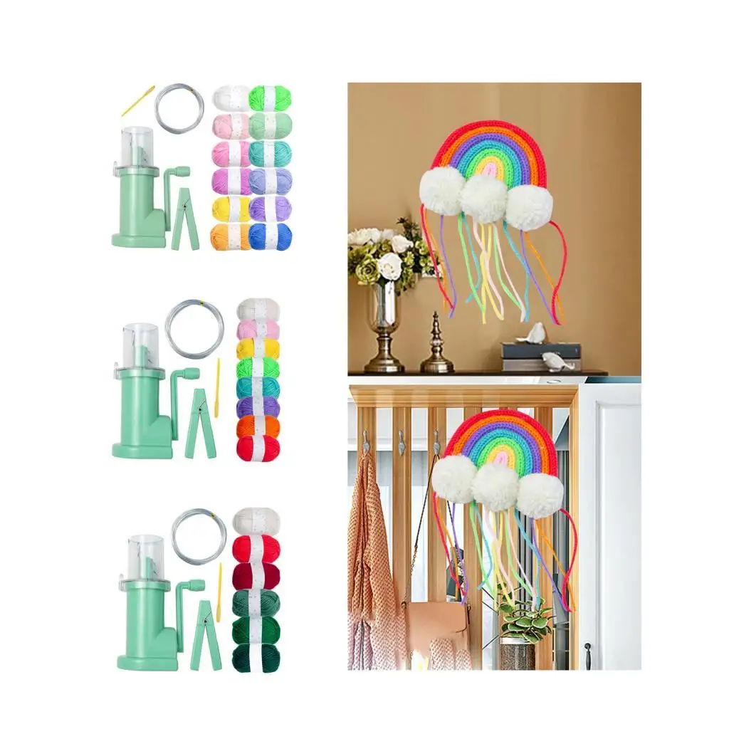 

Набор инструментов для ручного вязания: машинка для вязания, нитки, акриловая пряжа, легкий вязальный инструмент для рукоделия, шитья и вязания крючком