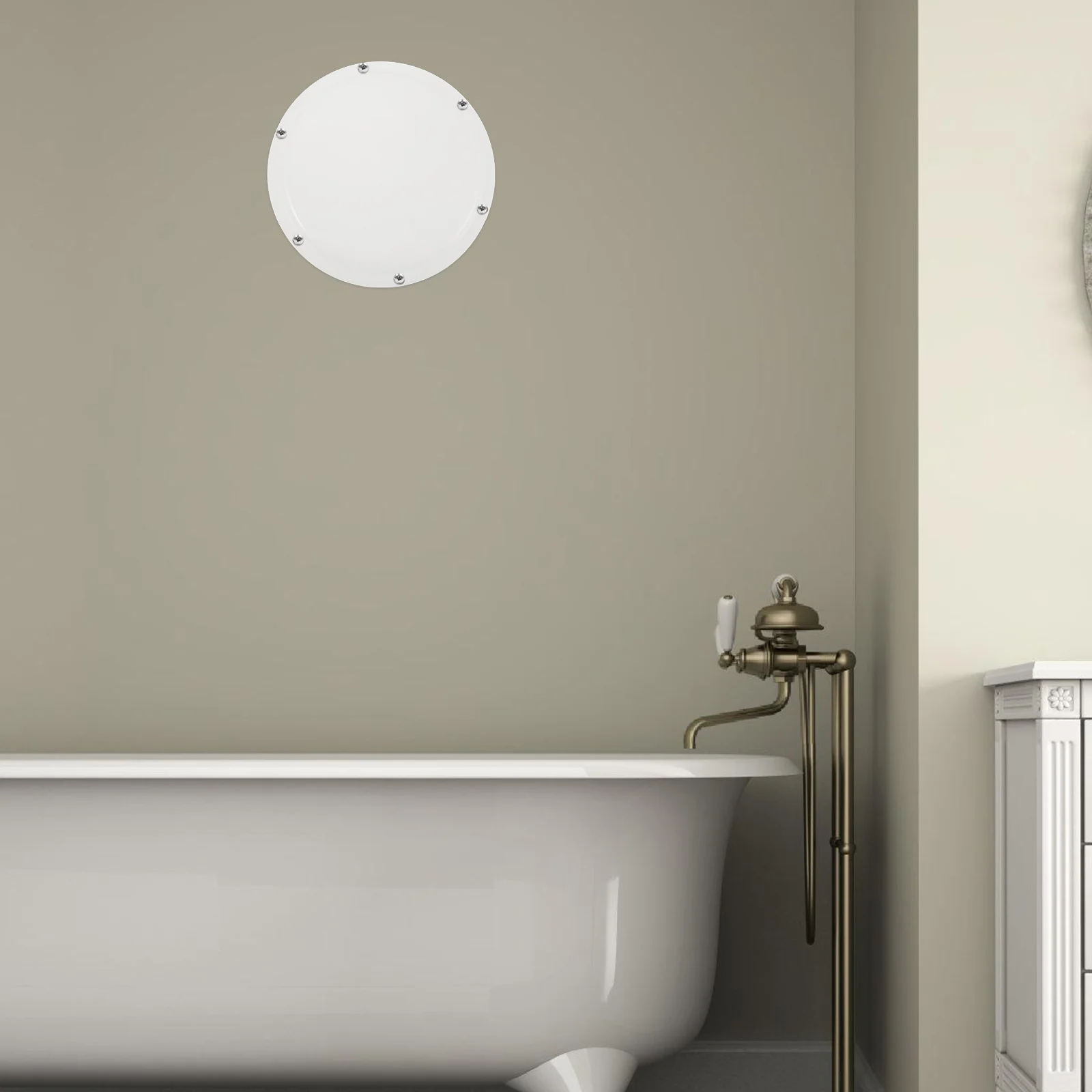 

4pcs Anti-Fog Bulb Cover Round Flat Pc Diffuser Shade For Bathrooms Kitchens Offices Led Light Fixture Replacement Cover