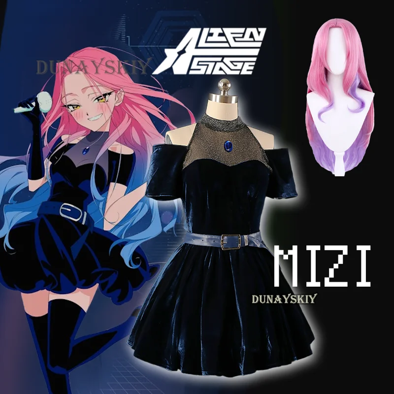 Anime Alien Stage Mizi Cosplay Kleid Kostüm Bühne Idol Performance Kleidung Halloween Frauen Abendkleid Kostüm Party Outfit