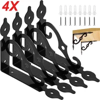 Soporte de ángulo de Metal de alta resistencia en forma de S, soporte de partición de ángulo recto, marco de soporte de ángulo de hierro grueso, 4 Uds.