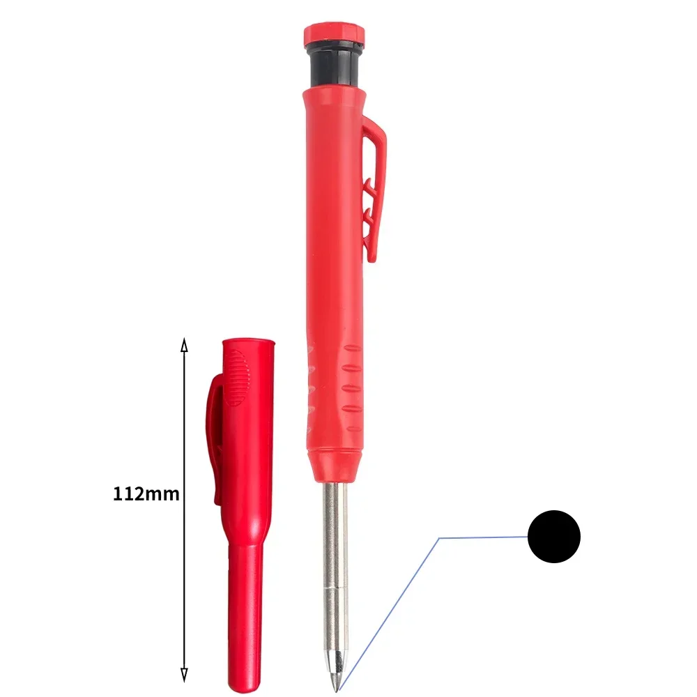 Imagem -06 - Lápis Mecânico de Carpinteiro Sólido com Apontador para Construção Carpintaria Cabeça Longa Lápis de Carpinteiro Suprimentos de Papelaria