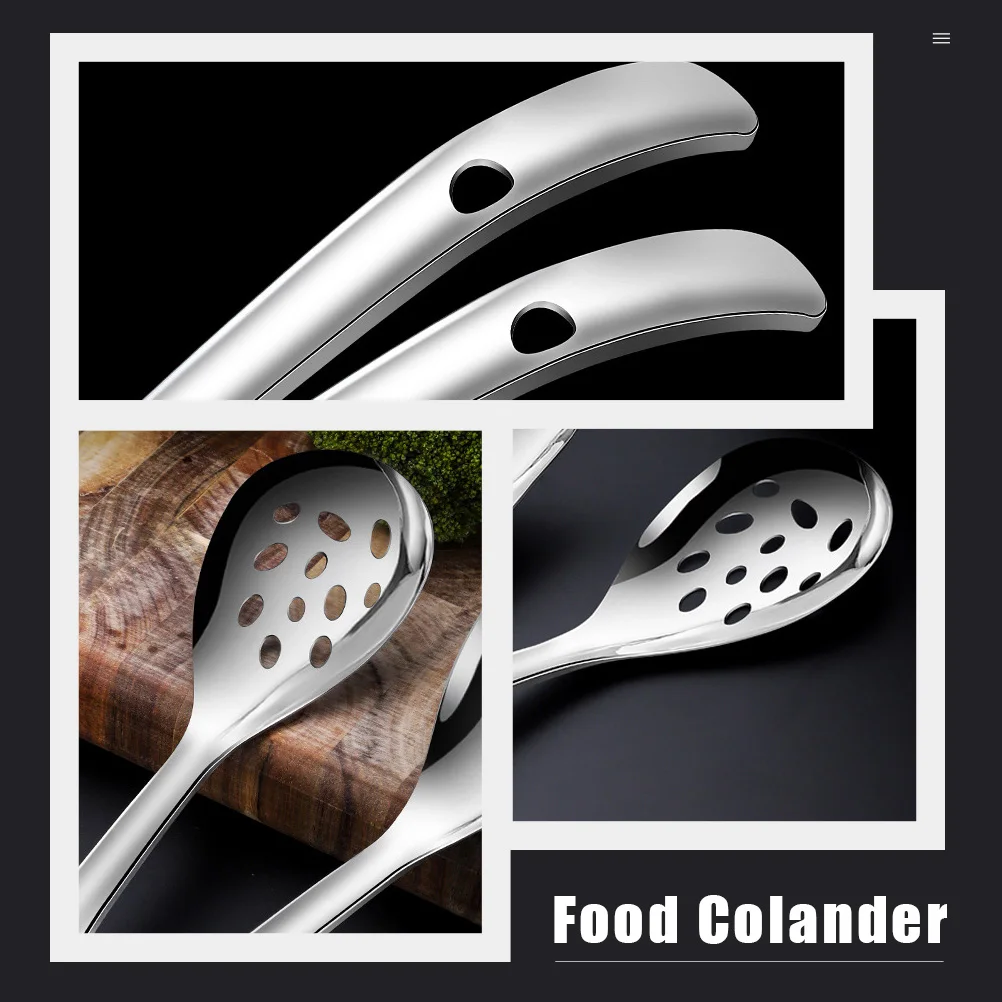 

Stainless Steel Rice Spoon 304 Grade Large Hole Kitchen Tool Ladle Strainer Slotted Metal Skimmer Food Serving utensil