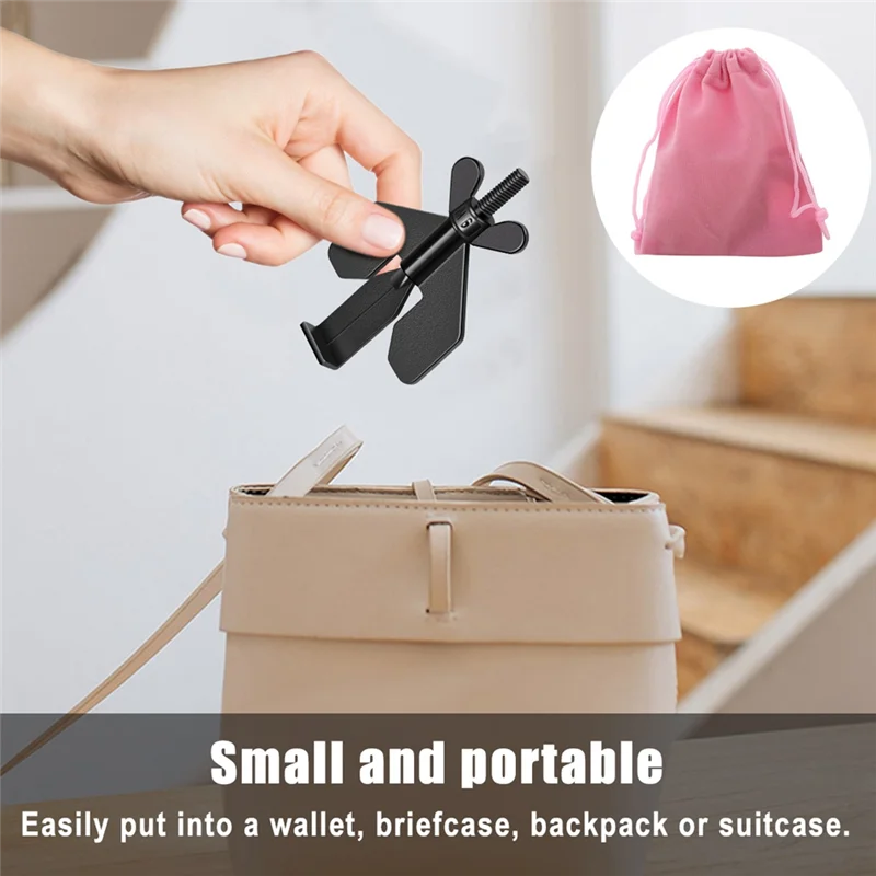 AEE3-Porta portátil fechadura de aço inoxidável privacidade extra fechadura de segurança anti roubo segurança de viagem dentro da fechadura da porta