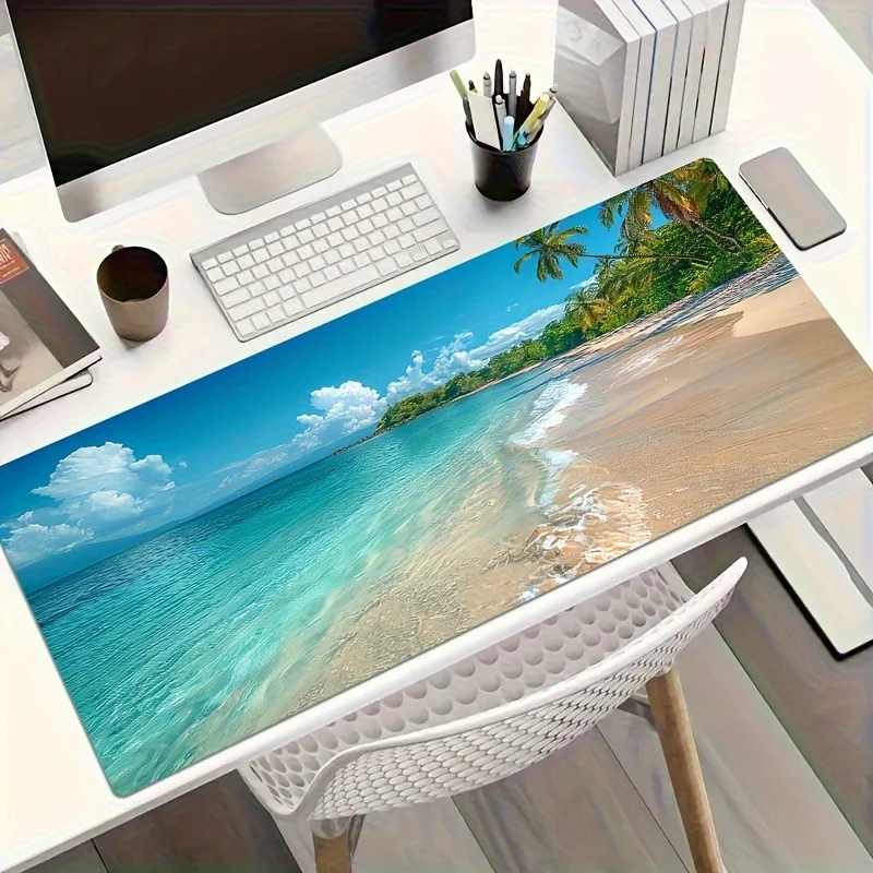 

The anti-slip, washable rubber anti-slip mouse pad for summer beach scenes is suitable for gaming, office and business use