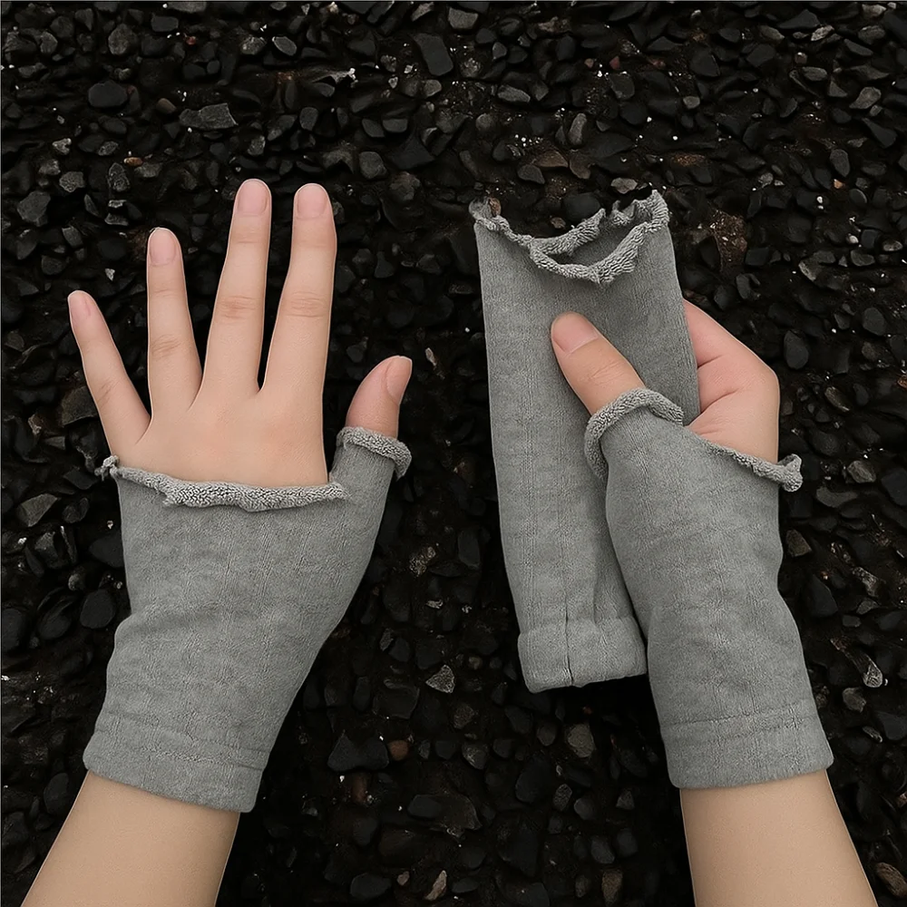 

Elastic Hip-hop Irregular Tear-edge Gloves Punk Subculture Grunge Style Fingerless Gloves Y2K Trends Ripped Mittens Daily