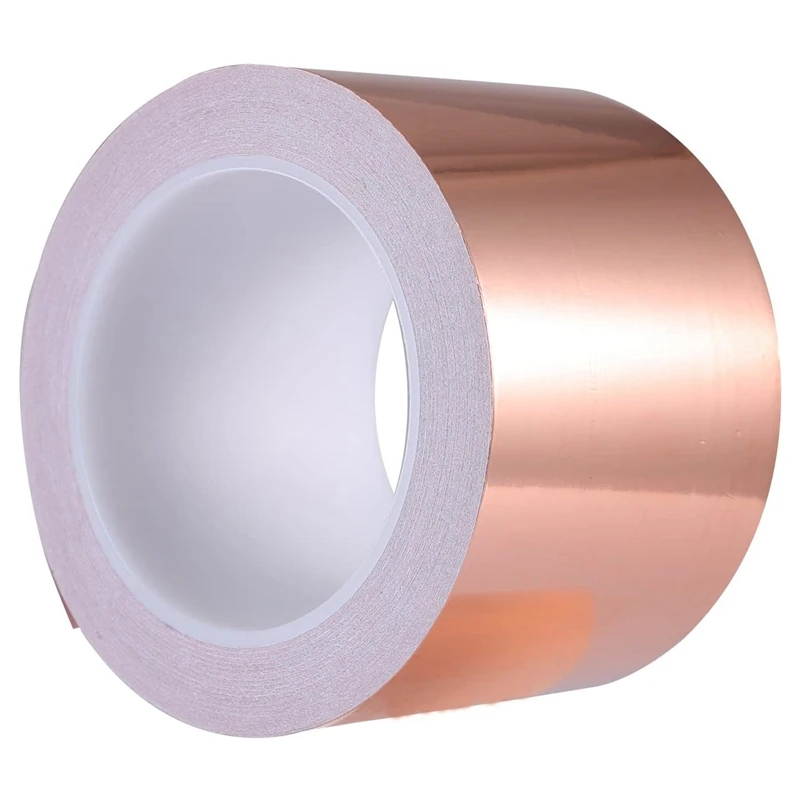 

Copper Foil Tape 70Mm X 20M For EMI Shielding Conductive Adhesive For Electrical Repairs,Snail Barrier Tape Guitar