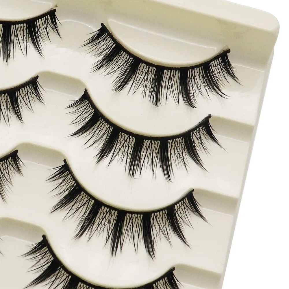 Black Little Devil False Eyelashes Curvature C 7-12MM DIY Lashes Extension Eye Makeup Reusable Cosplay Comic Fake Eyelashes
