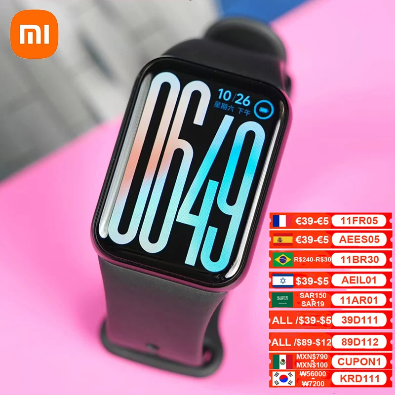 Умный браслет Xiaomi Mi Band 9 Pro, 1,74-дюймовый AMOLED-экран, 60 Гц, быстрая зарядка, GPS, водонепроницаемый, спортивный, кислород в крови, фитнес-трек