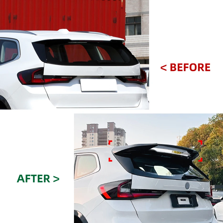 Car Rear Roof Spoiler Exterior Part Car Rear Spoiler Wing For BMW X1 iX1 U11 2023-2024 Rear Trunk Spoiler Wing Lip Extension