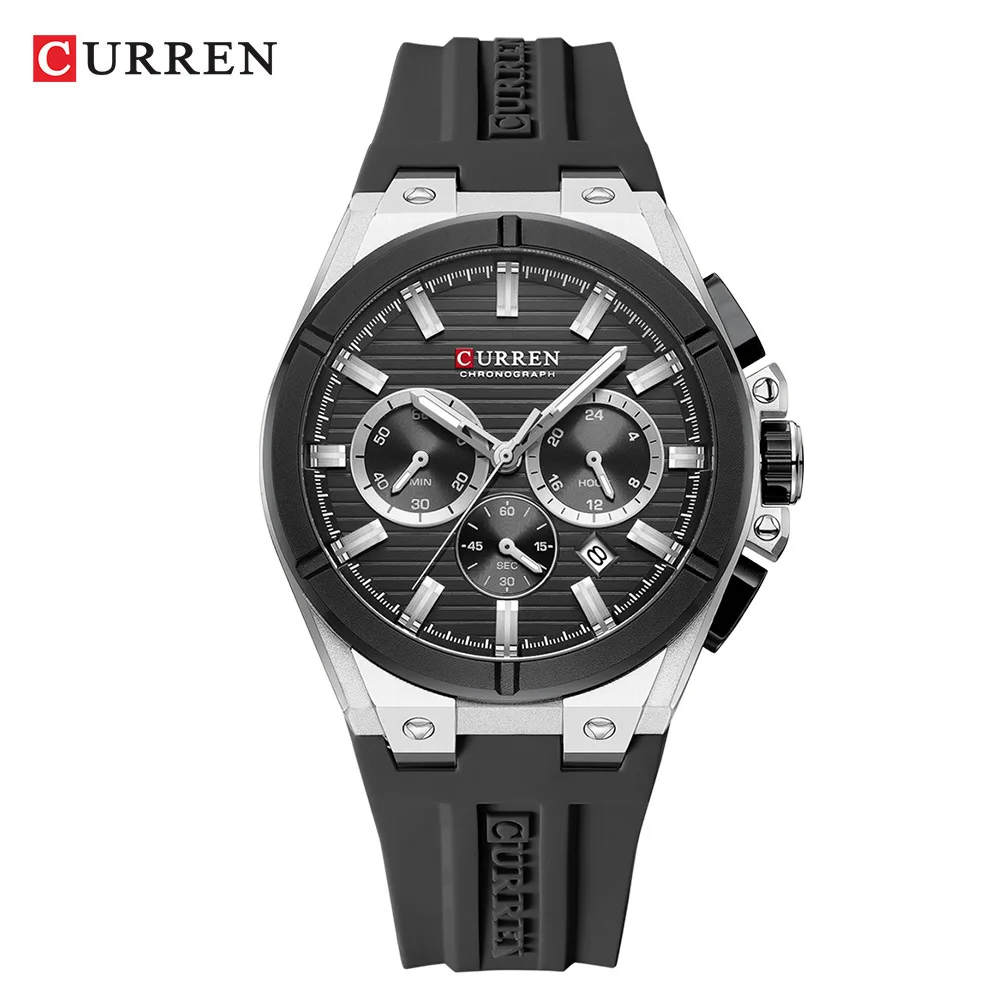 CURREN 8487 New Business Work Men's Watch Chronograph Calendar Men's Watch Top Brand Luxury Men's Clock relógios masculino