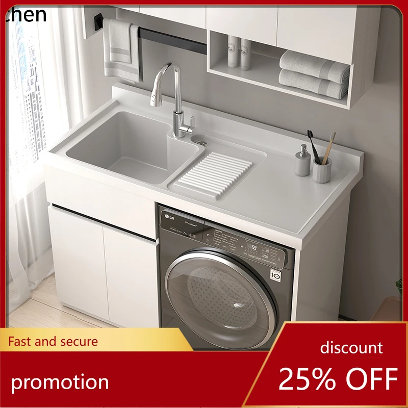 CZ Balcony Integrated Cabinet Combination Laundry Cabinet Laundry Sink Basin Companion with Washboard Basin