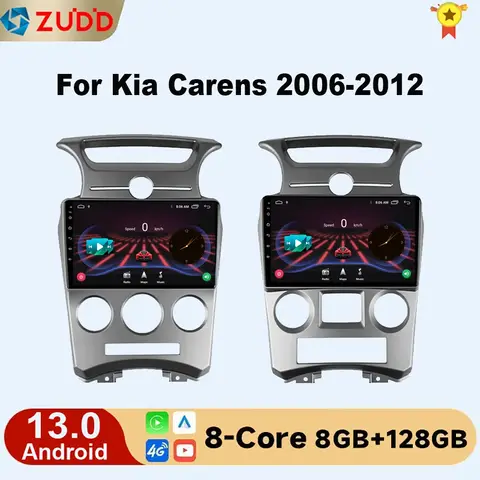 기아 카렌스 2007 - 2011 QLED 멀티미디어 플레이어, 내비게이션 GPS AI 음성 카플레이, 스테레오 2din DVD, 안드로이드 13
