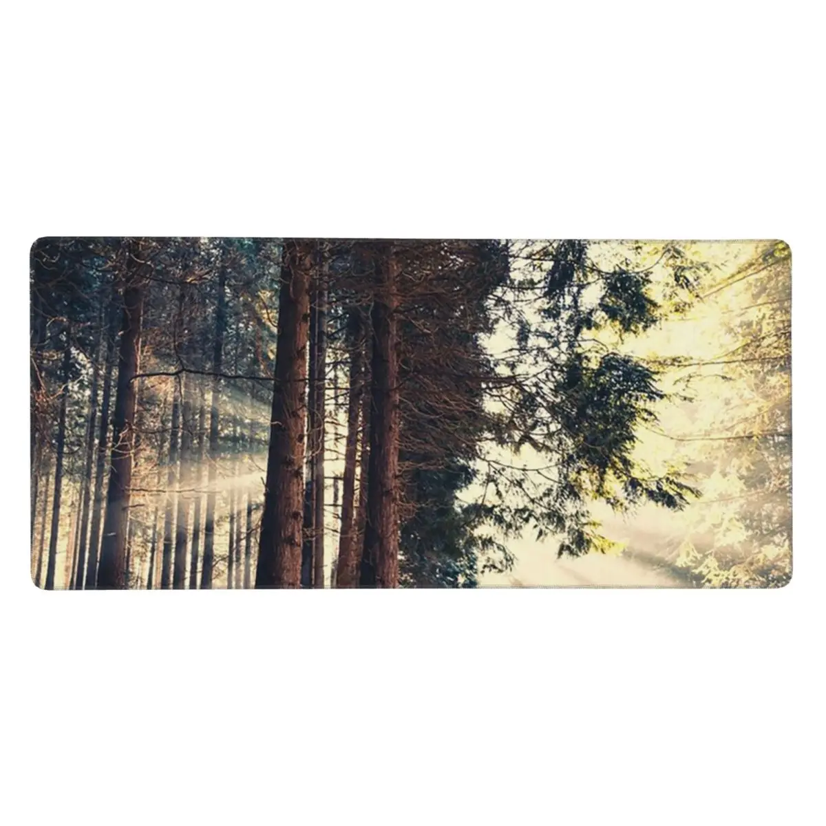 Forest Sunlight And Tree Light Shadow Large Mouse Pad Computer Keyboard Mouse Mat Laptop Desk Mat Office Accessories Table Mats