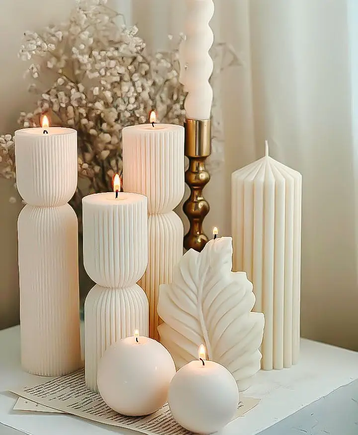 Luxury Decoration Candle Nordic Geometric Scented Candles Aesthetic Big Home Decorative Candles Table Decoration And Accessories