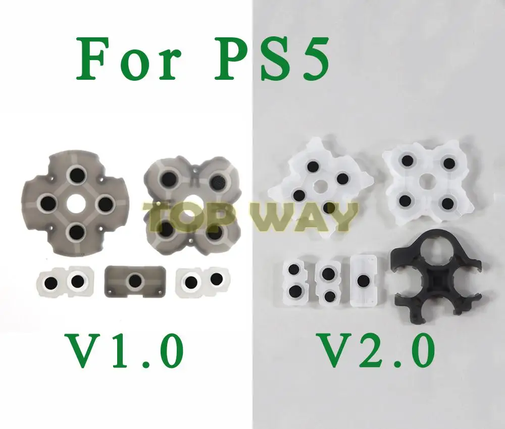 50sets V1 V2 For PS5 Conductive Rubber Gasket Replacement Part L R ABXY Button For PlayStation 5 Controller D-Pad