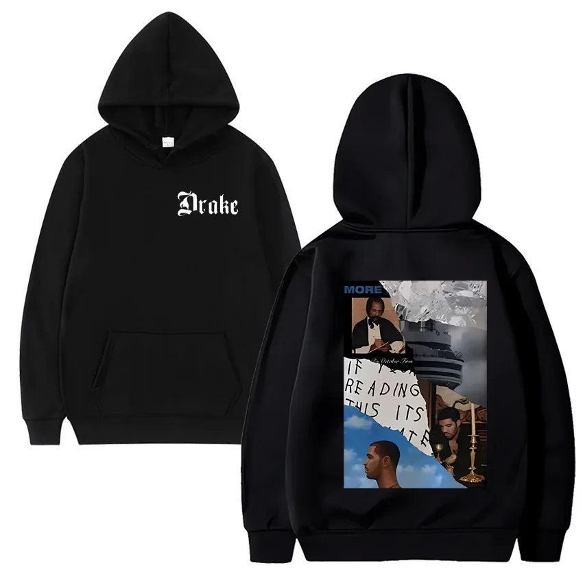 

Rapper Drake Music Album Cover Graphics Hoodie Men Women ' s vintage Y2k Clothes Fleece Long sleeve Unisex pullover Sweatshirt