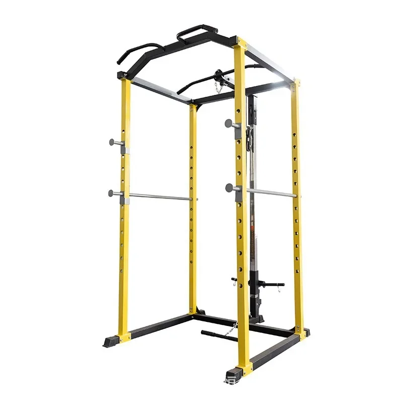 Hot Selling Metal Multi Squat Rack with Pull-Up Bar Pull Pulley Cable Weight Stack Smith Machine